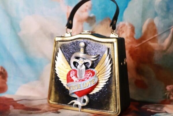 SOLD! 10207 Baroque Boutique Style True Love Embellished Handbag - Image 4