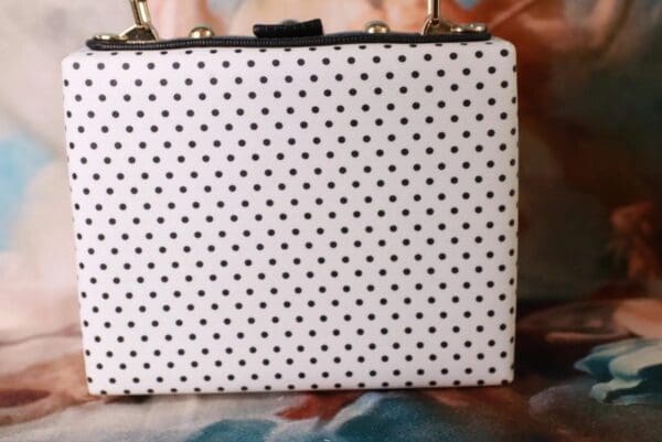 SOLD! 10208 Baroque Boutique Style Cherubs Polka Dot Embellished Handbag - Image 5