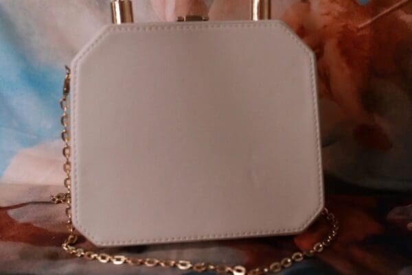 SOLD! 10211 Baroque Boutique Style Statues Embossed Embellished Handbag - Image 6
