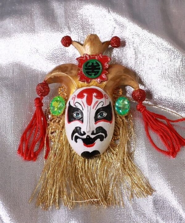 SOLD! 10222 Opera Chinese Mask Brooch Pin