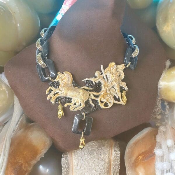 SOLD! 10247 Roman Revival Unusual Necklace