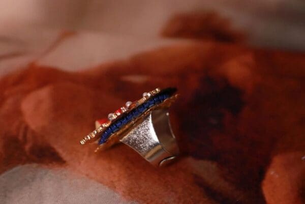 SOLD! 10290 Alice In Wonderland Cards Adjustable Cocktail Ring - Image 5