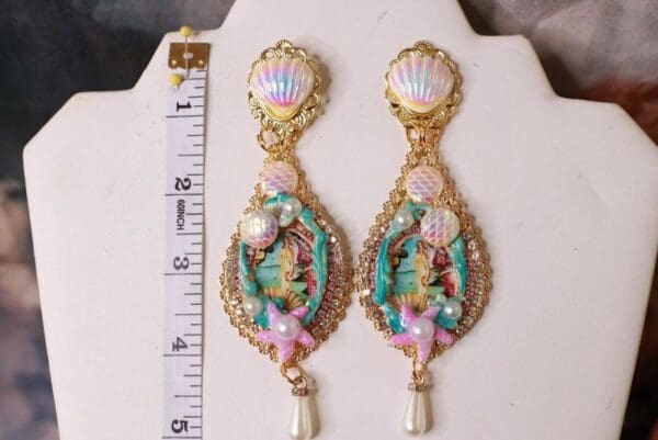 SOLD! 10305 Birth Of Venus Rhinestone Studs Earrings - Image 4