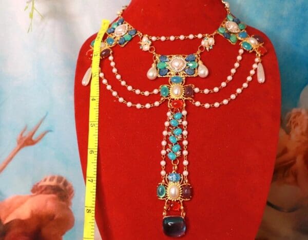 SOLD! 10330 Baroque Royal Collar Crosses Necklace - Image 8