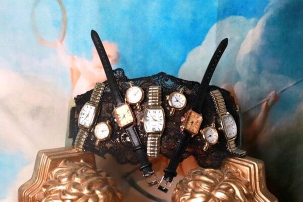 SOLD! 10351 Art Jewelry Watch ME Embellished Waist Gold Belt Size S, L, M - Image 3