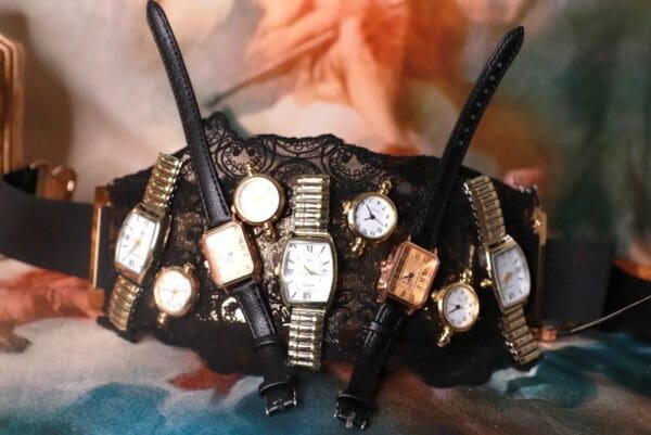 SOLD! 10351 Art Jewelry Watch ME Embellished Waist Gold Belt Size S, L, M - Image 4