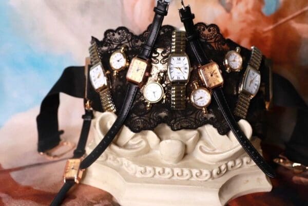 SOLD! 10351 Art Jewelry Watch ME Embellished Waist Gold Belt Size S, L, M - Image 6