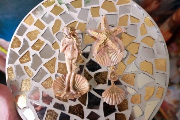 SOLD! 10355 Birth Of Venus Irregular Vintage Style Earrings - Image 2