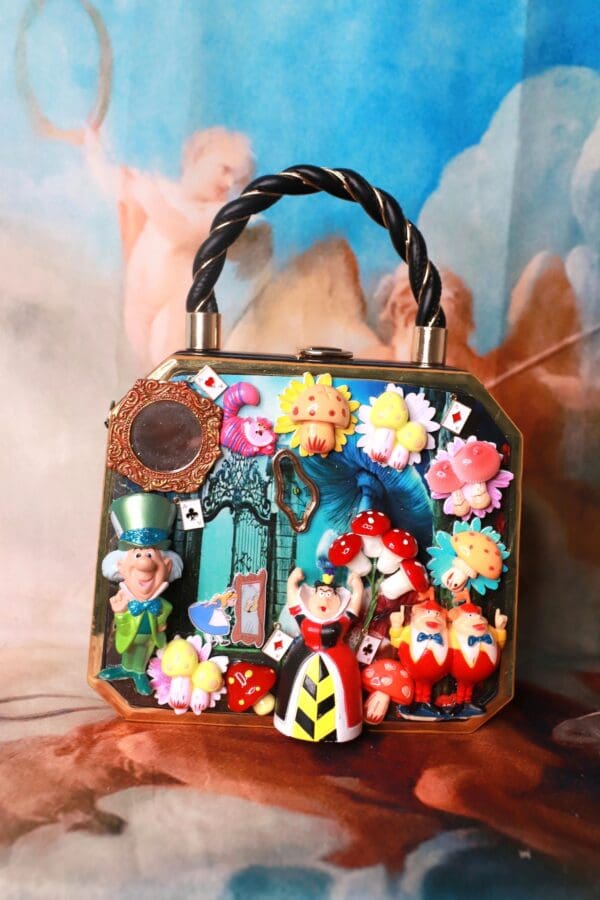 SOLD! 10378 Alice In Wonderland Boutique Style Handbag - Image 4