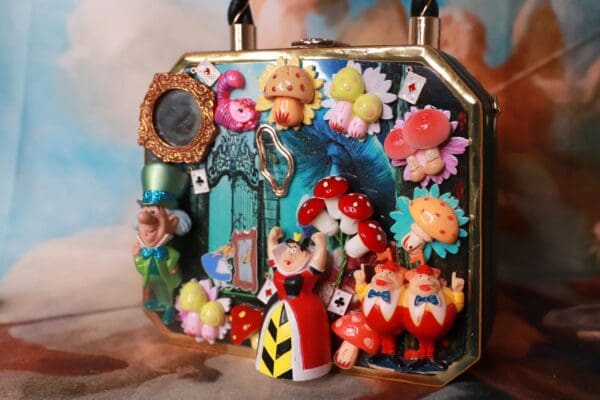 SOLD! 10378 Alice In Wonderland Boutique Style Handbag - Image 7
