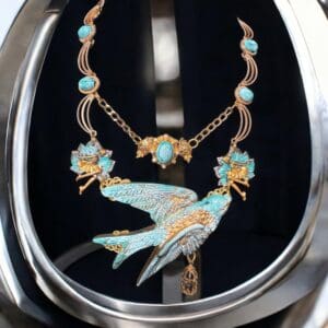 SOLD! 145 Art Jewelry Bird  Victorian Style Necklace