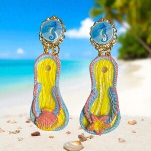 185 Nautical Vacation Massive Light Weight Beach Sandals Earrings