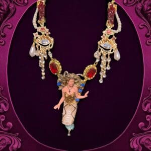 SOLD! 199 Medusa Gorgon 3D Effect Art Jewelry Massive Necklace