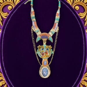 195 Egyptian Revival Massive Necklace