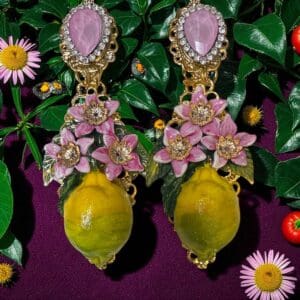 SOLD! 204 Sicilian Lemon Realistic Earrings