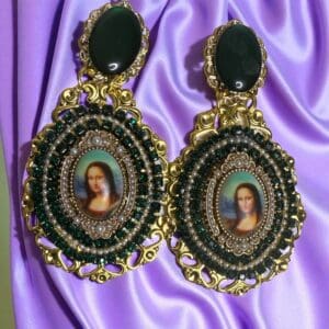 SOLD! 209 Mona Lisa Massive Light Weight Earrings