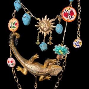 SOLD! 213 Lizard Arizona Sunny Day Art Jewelry Massive Necklace