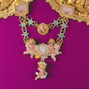 SOLD! 227 Baroque Cherubs Gallery Necklace