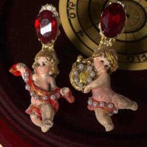 SOLD! 249 Musical Cherubs Earrings Studs