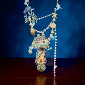 258 Mermaid Baroque Ship Nautical Necklace