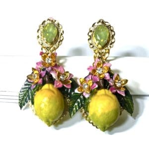 255 Baroque Sicilian Lemon Earrings