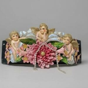 SOLD! 268 Baroque Cherubs Embellished Waist Belt