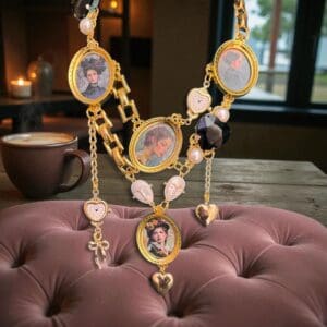 276 Victorian Gallery Portraits Cameo Statement Necklace