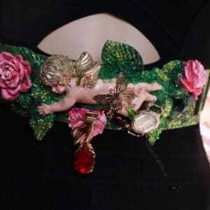 302 Baroque Sleeping Cherub Waist Elastic Belt