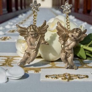 SOLD! 306 Baroque Winged Small Cherubs Angels Earrings Studs