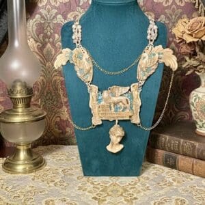 311 Venetian Lion Chained Massive Statement Necklace