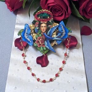 SOLD! 314 Frida Kahlo Butterfly Massive Brooch Pin