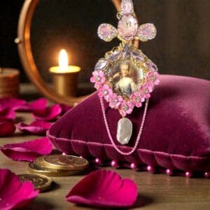 SOLD! 319 Young Marie Antoinette Pink Cameo Brooch Pin