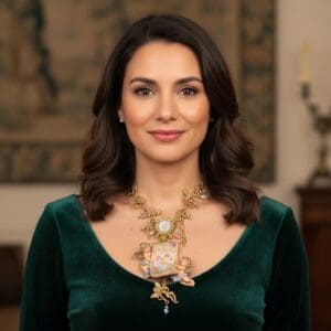 359 Baroque Hand-painted Letter To The Angel Necklace