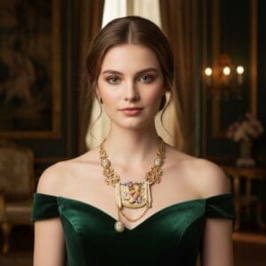 358 Baroque Hand-painted Letter To The Angel Necklace