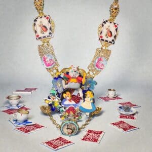 SOLD! 360 Alice In Wonderland 3D Effect Cameo Statement Necklace