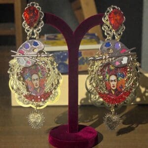 365 Frida Kahlo Palette Cameo Earrings Studs