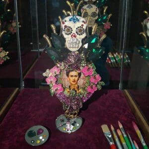 367 Frida Kahlo Enamel Scull Massive Brooch Pin