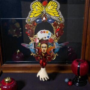 366 Frida Kahlo Yellow Butterfly Massive Brooch Pin