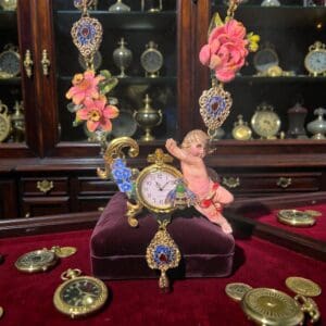 376 Baroque Irregular Clock Gallery Statement Necklace