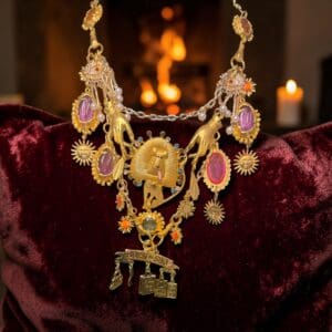 411 Baroque Born To Shop Lion Statement Necklace