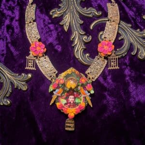 420 Frida Kahlo Birds Statement Necklace