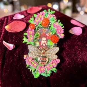 442 Frida Kahlo Bee Massive Palette Statement Brooch Pin