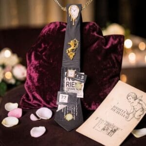 SOLD! 435 Embellished Tie Watch Unusual Necklace