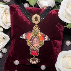 508 Marie Antoinette Butterfly Black Choker Necklace