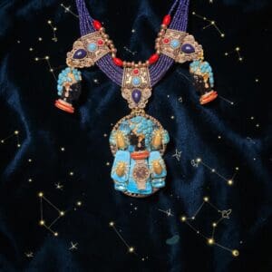 524 African Revival Massive Heads Statement Necklace