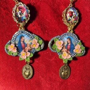 520 Religious Virgin Mary Earrings Studs