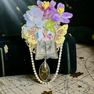 542 Marie Antoinette Yellow Butterfly Brooch Pin