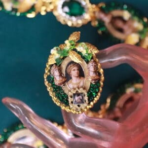 554 Roman Style Cameo 3D Effect Cocktail Adjustable Ring