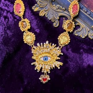 557 Eye Catcher Statement Colorful Necklace